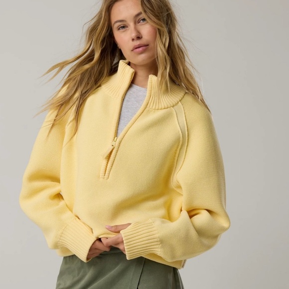 aerie Tops - OFFLINE By Aerie Cool Down Quarter Zip Sweater